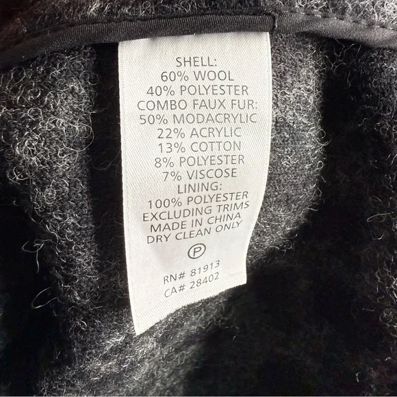 Tracy Reese New York Leopard Print Faux Fur Wool Blend Coat Size S - Picture 9 of 12